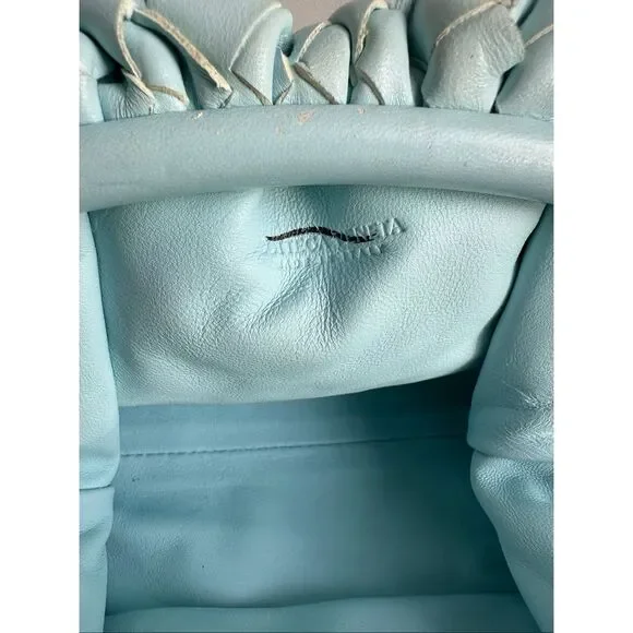 BOTTEGA VENETA Mini Pouch Intrecciato Crossbody Bag In Pale Blue $2500 - Picture 7 of 16